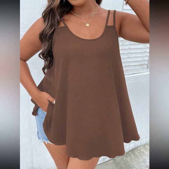 Luxe plus size purple comfy flowy tank top - Picture 15 of 16